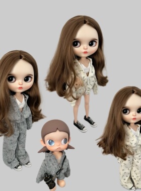 新品小布blythe娃娃ob24azone19关节素体bjd小六衣服碎花卫衣套装