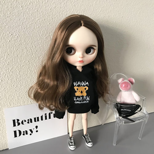 blythe小布娃娃衣服 ob24 ob27 azone fr孙东旭肉肉明星同款卫衣