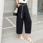 新款 品牌专柜洋气减龄时尚 女2026春季 花苞裤 高腰显 休闲百搭九分裤