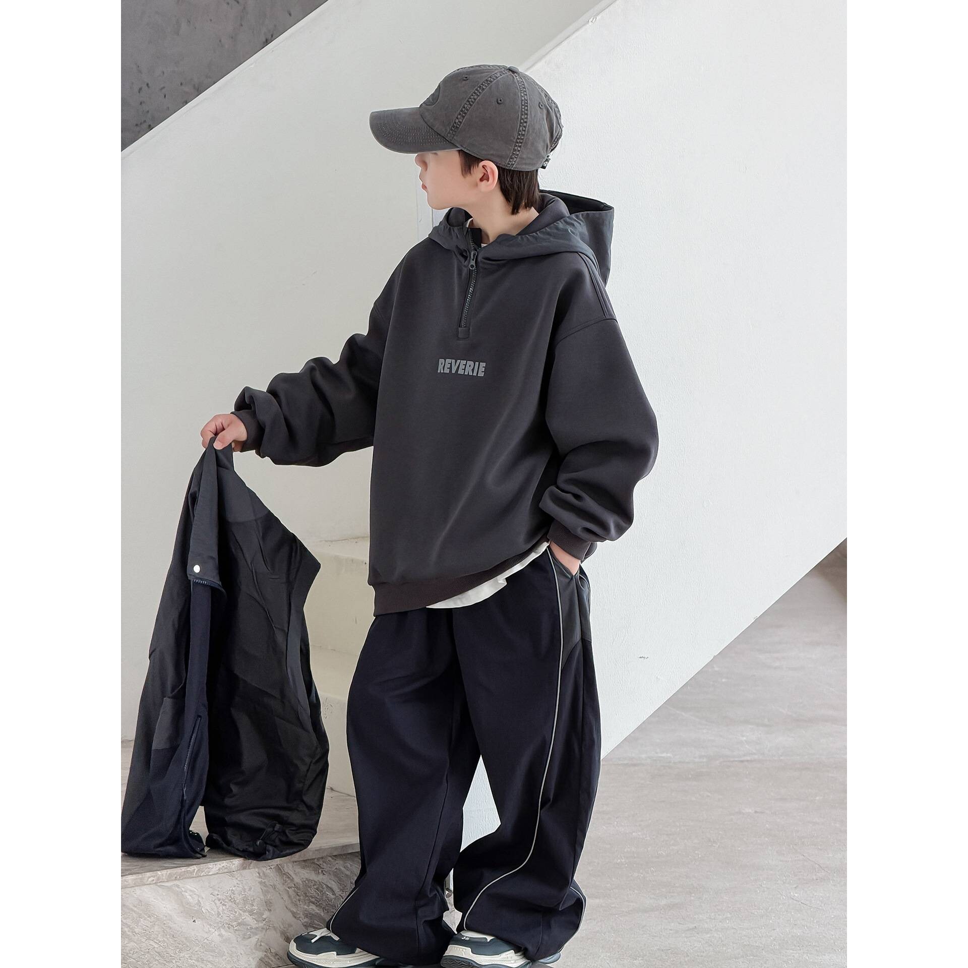 品牌专柜男童秋装套装2026新款韩版儿童春秋运动服中大童卫衣马甲