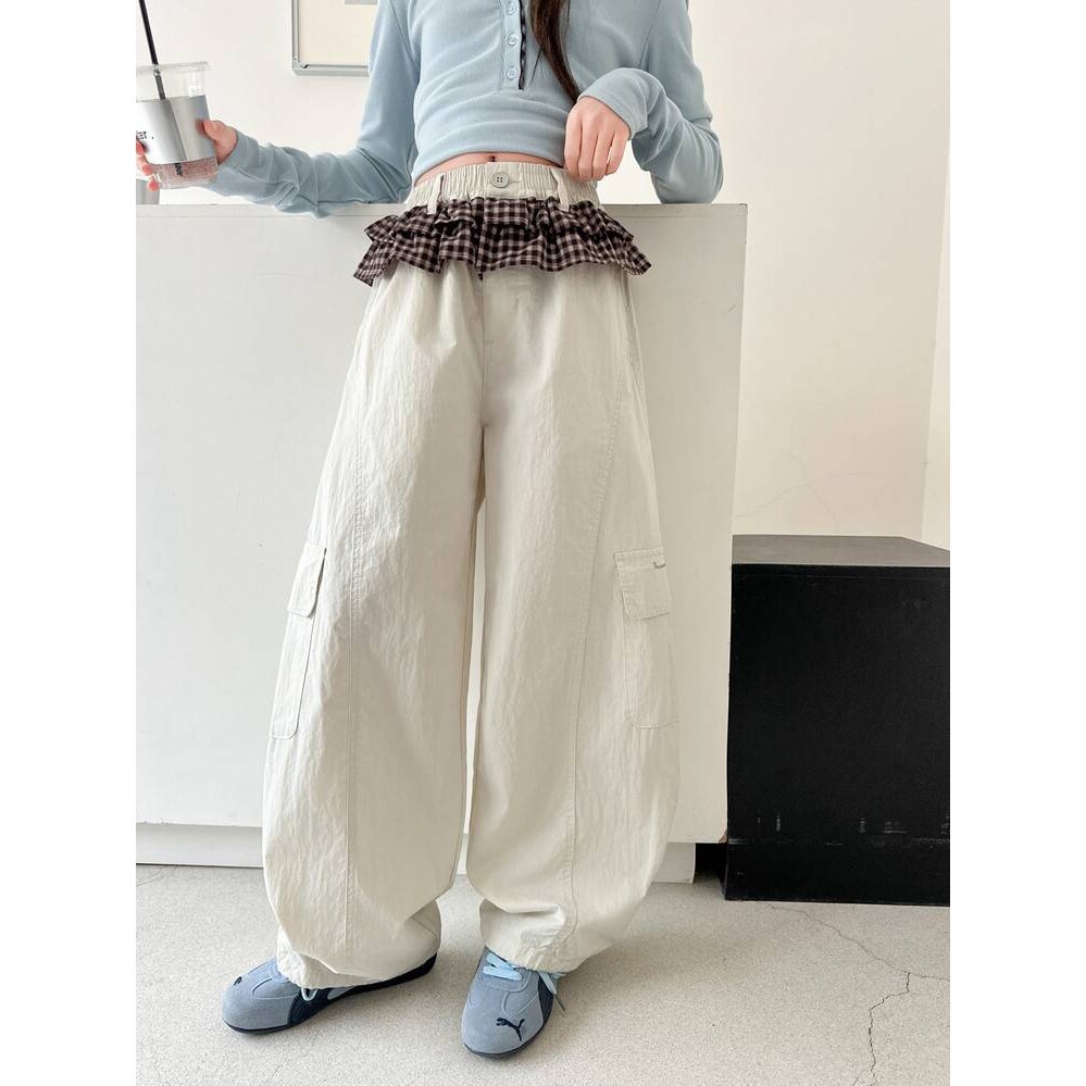 品牌专柜女童裤子女孩休闲裤春装2026新款中大童工装裤儿童春季宽