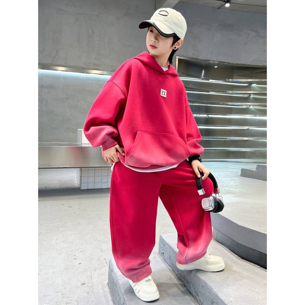 品牌专柜儿童套装男童2025新款男孩春装衣服中大童卫衣两件套春秋
