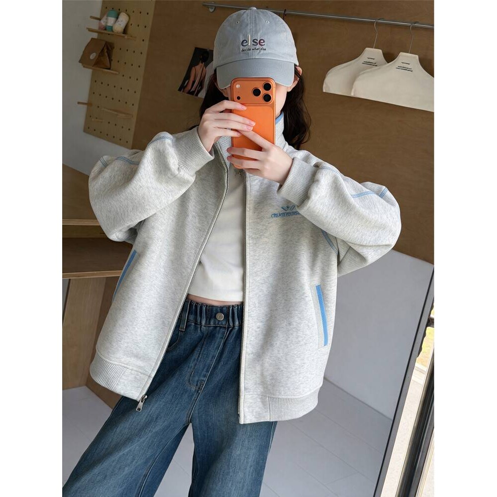 品牌专柜儿童立领运动外套女童洋气休闲开衫大童长袖上衣2026春秋