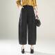 复古休闲百搭宽松 女2026春夏新款 品牌专柜时尚 高腰阔腿灯笼九分裤