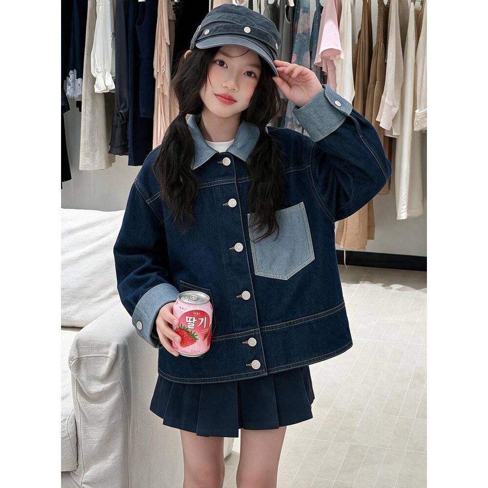 品牌专柜女童秋装牛仔外套2026新款洋气女大童春春季休闲夹克儿童