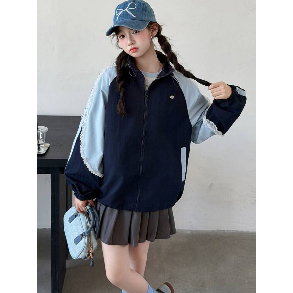 品牌专柜女童冲锋衣外套春秋2026新款洋气时髦儿童春季风衣小女孩