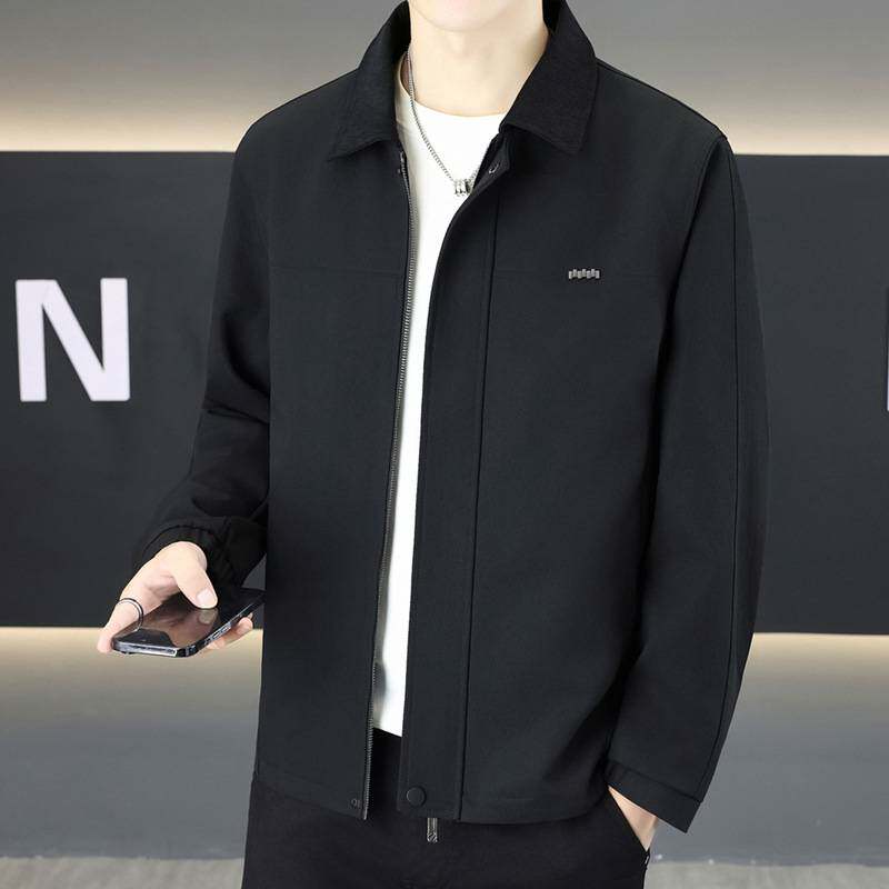 品牌专柜轻熟风男士夹克外套短款春春季翻领商务休闲百搭高档中年