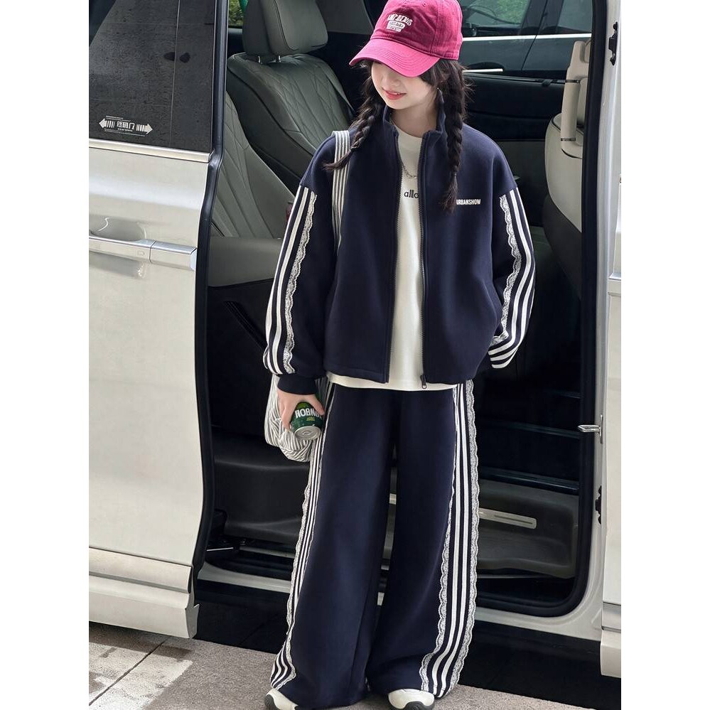 品牌专柜女童套装2026新款秋装洋气时髦大童女装初中生儿童春秋休