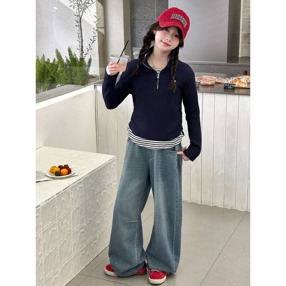 品牌专柜女童针织开衫套装春季2026新款儿童春装洋气女大童韩系穿