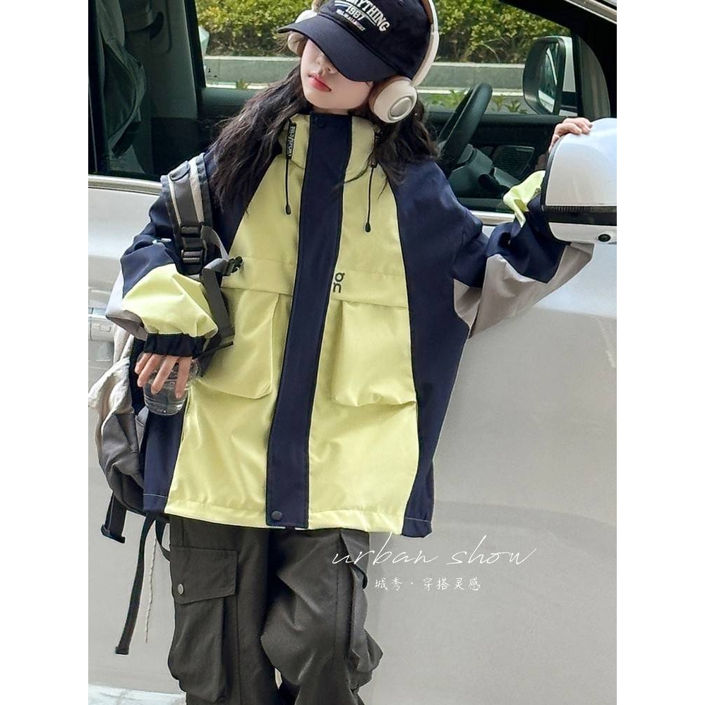 品牌专柜女童外套冲锋衣2025新款春秋款中大童儿童洋气春季防风超