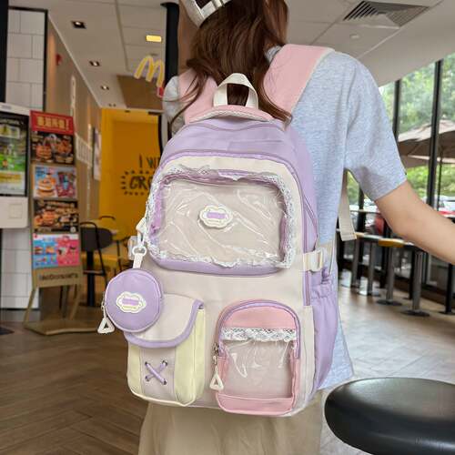 品牌专柜日系透明吧唧漫展痛包日常娃包单肩包女学生上课通勤托特