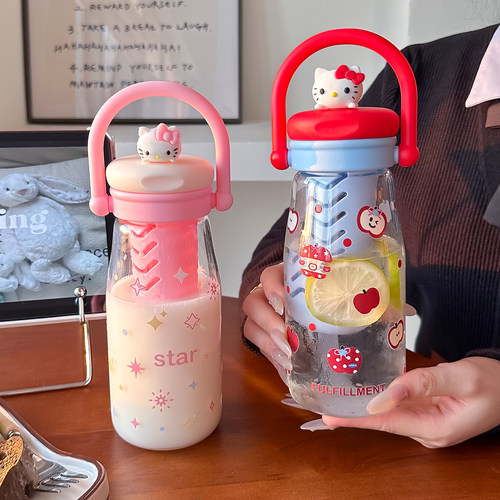 hellokitty水杯女生高颜值玻璃杯