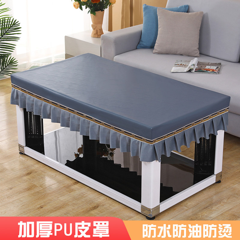欧式PU防水防油防烫皮罩桌布