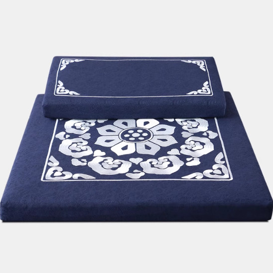 正念天然山棕禅修打坐垫黑山棕拜佛静坐垫棉麻提花跪拜垫四季适用