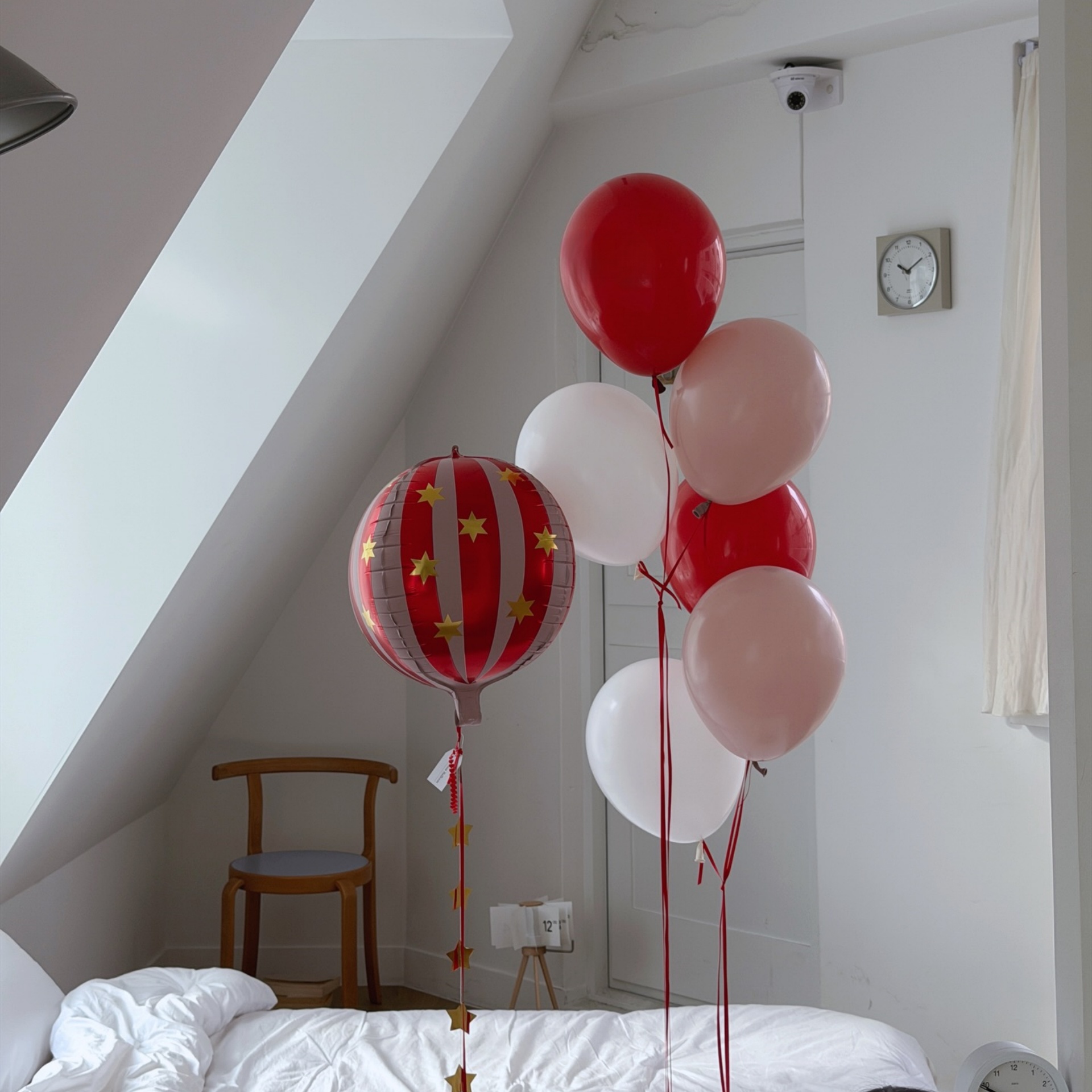 复古条纹星星气球22寸节日