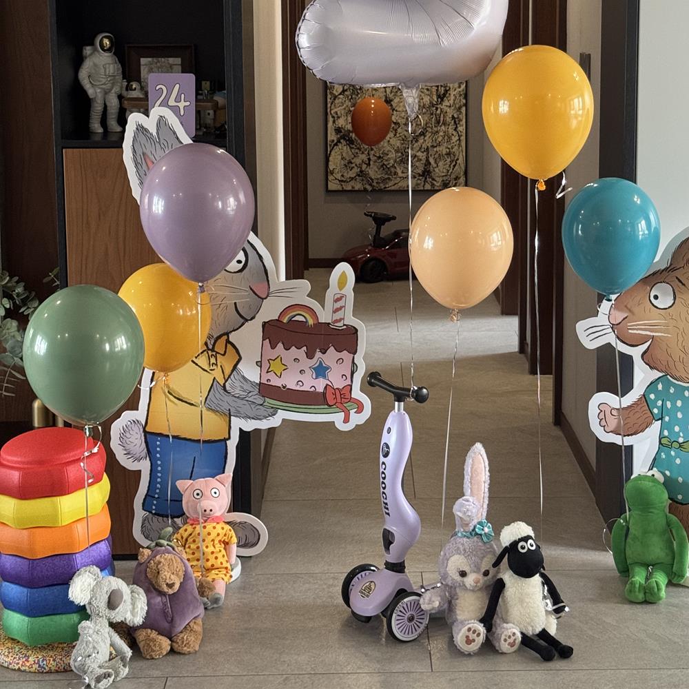 环保彩色天然乳胶气球氦气飘空小球儿童生日装扮布置套餐惊喜礼物