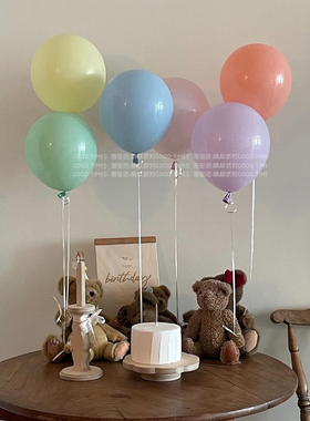 萌叔派对天然乳胶彩色气球飘空氦气小球儿童生日装扮布置惊喜礼物