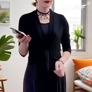 气质女人味洋气上档次网纱上衣女2025新款 潮 防晒外穿薄款 外搭开衫
