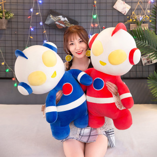 迷你超人玩偶男生夹布娃娃抱枕睡觉公仔大号毛绒玩具兔兔摆件人偶