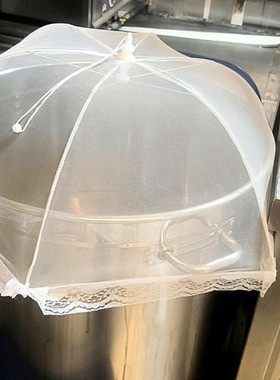 圆桶汤锅卤水桶透气商用网纱罩防苍蝇餐桌罩菜盆大号圆形网罩食物