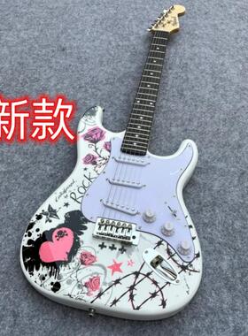 新款电吉他ST套装/电吉他/配件白色/可以定做/新款音响效果器一体