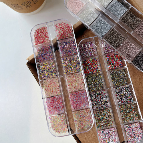 复古超迷你鱼子酱珠指甲配件