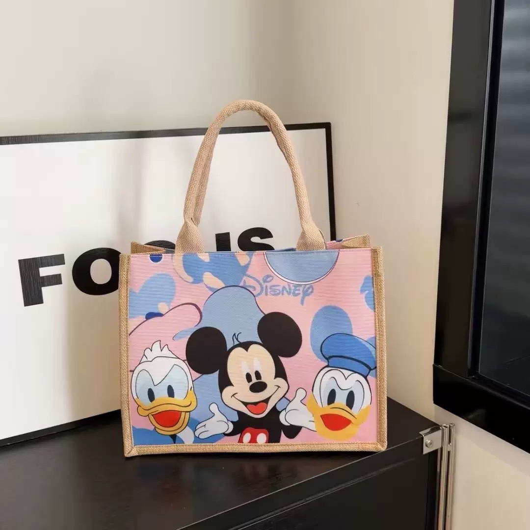 【工厂直销】2025新款米奇手提袋上班便当收纳包逛街便携帆布袋