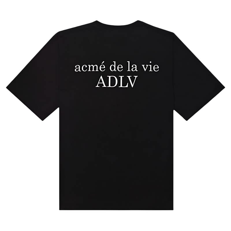 ADLV黑色字母宽松短袖T恤