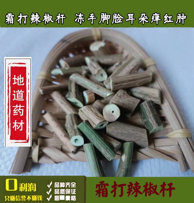 霜打辣椒秧中药材 辣椒梗 新鲜辣椒茎 辣椒杆根冻疮冻伤500克包邮