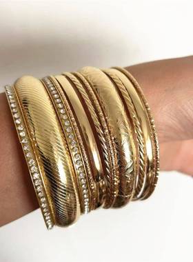 欧美个性手镯女手炼时尚几何波西米亚覆古配饰套装女首饰bracelet