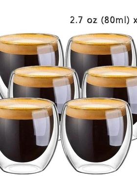 Double Wall Glass Clear Handmade Heat Resistant Tea Drink