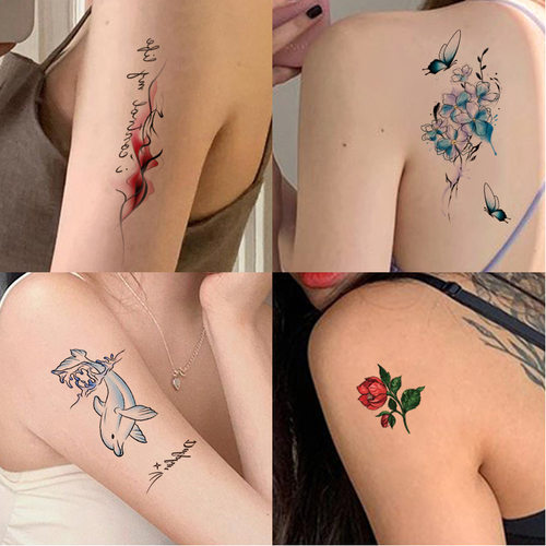 X-ray Flower Temporary Tattoo Flower Tattoos Floral Design