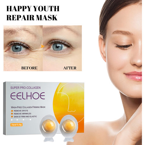 Collagen Egg Sleep Face Mask Hydrating No Washing Tight Fade