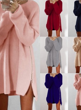 Lady Winter Knitting Shirt Woman sweater Dress Girl Dresses