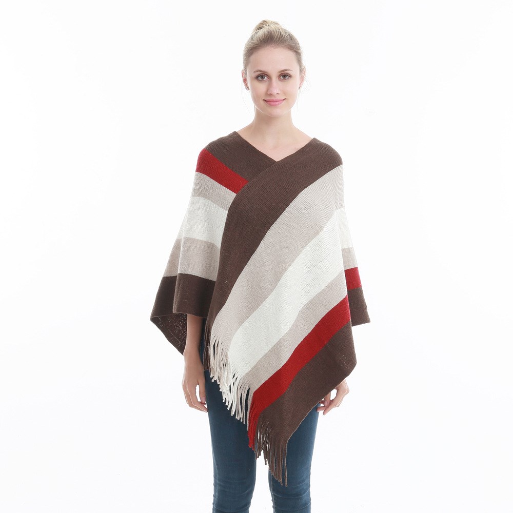 2018 Cloak shawl warm women knitted loose scarf shawl 披肩