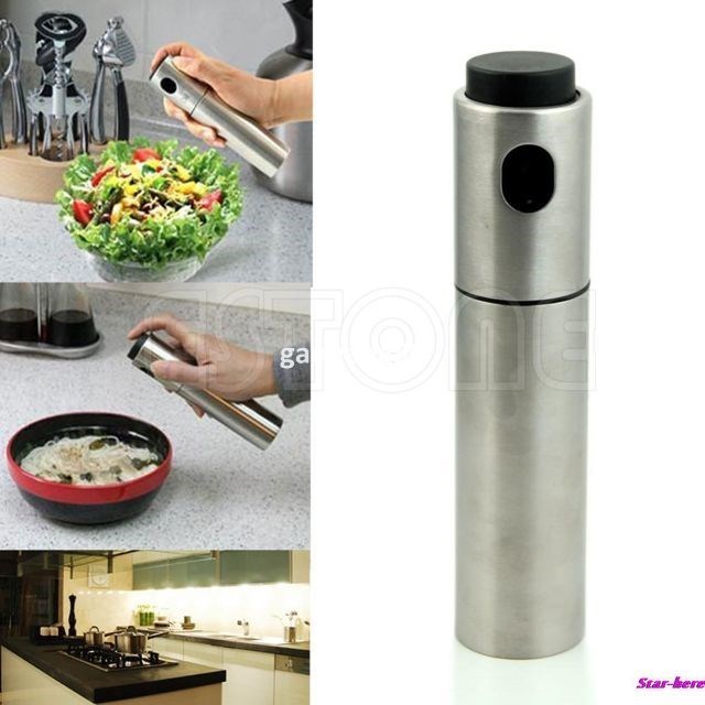 Stainless Steel Olive Pump Spray Fine Bottle Oil Sprayer Po