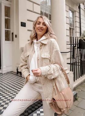 Explosive shirt-style small fragrance button jacket黑色粉色