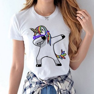 2019 Unicorn Women T Shirt Short Sleeve t-shirts O-Neck Tops
