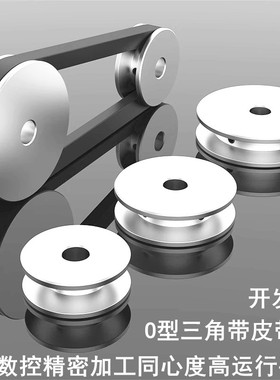 O型Z型M型三角带皮带轮单槽铝合金皮带盘马达电机主轴工业传动轮