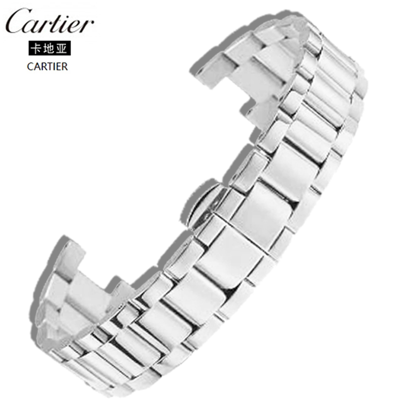 卡地亚帕莎古坦克钢带原装手表带