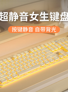 静音键盘有线台式电脑通用笔记本女生办公鼠标套装无声高颜值L1