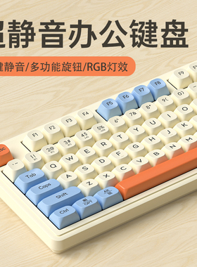 狼途L98有线RGB静音键盘女生办公电脑笔记本机械手感鼠标键鼠套装