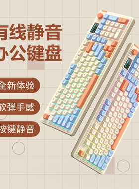 狼途L98有线RGB静音键盘女生办公电脑笔记本机械手感鼠标键鼠套装