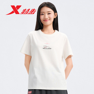 特步短袖T恤女2026夏季