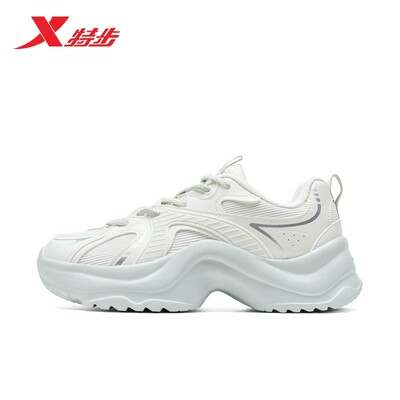 特步慕星TD女鞋2026春季新款网面透气运动鞋老爹鞋女974118320014