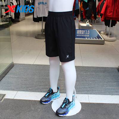 特步儿童运动短裤男2026夏季新款中大童速干休闲短裤674225404503