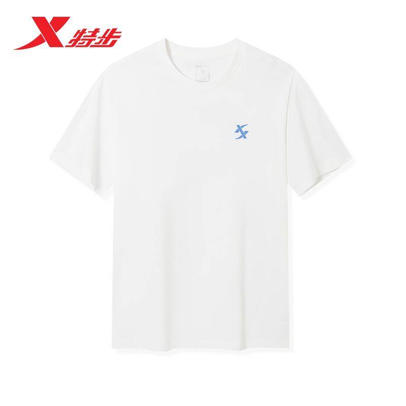 特步短袖T恤男2026夏季新款宽松全棉针织体恤衫T974229010115