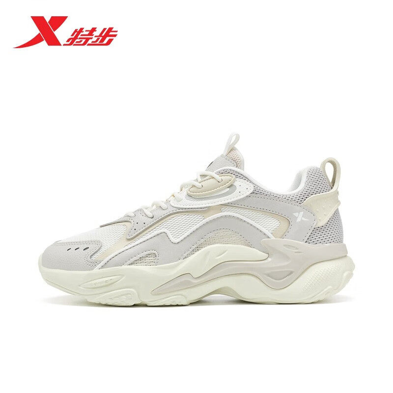 特步男鞋男士运动鞋男猎空板鞋2023春夏季新款正品官网休闲老爹鞋