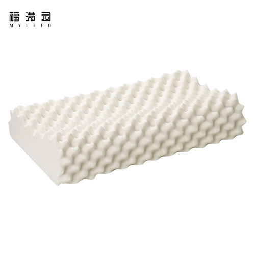 福满园PD003泰国进口天然乳胶枕 58*35*8/10cm白色颗粒表面单个装