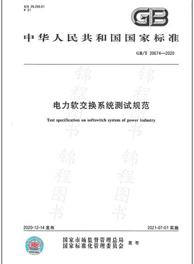 GB/T 39674-2020电力软交换系统测试规范